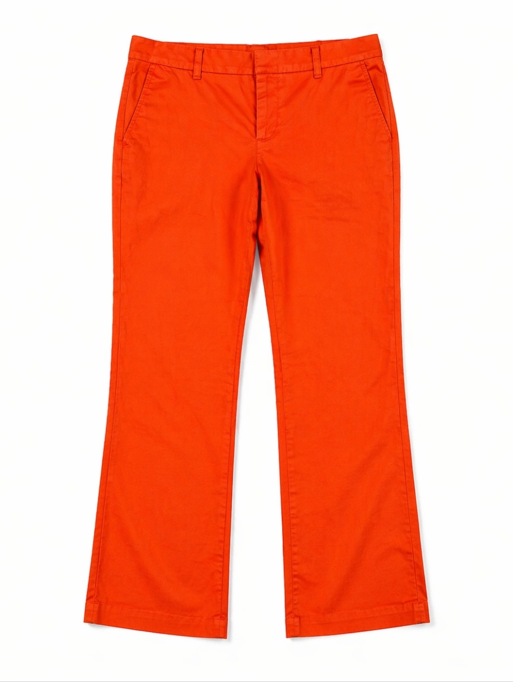 Gap 1969 Perfect Khaki Pants Womens 0R Orange Straight Leg Stretch Casual